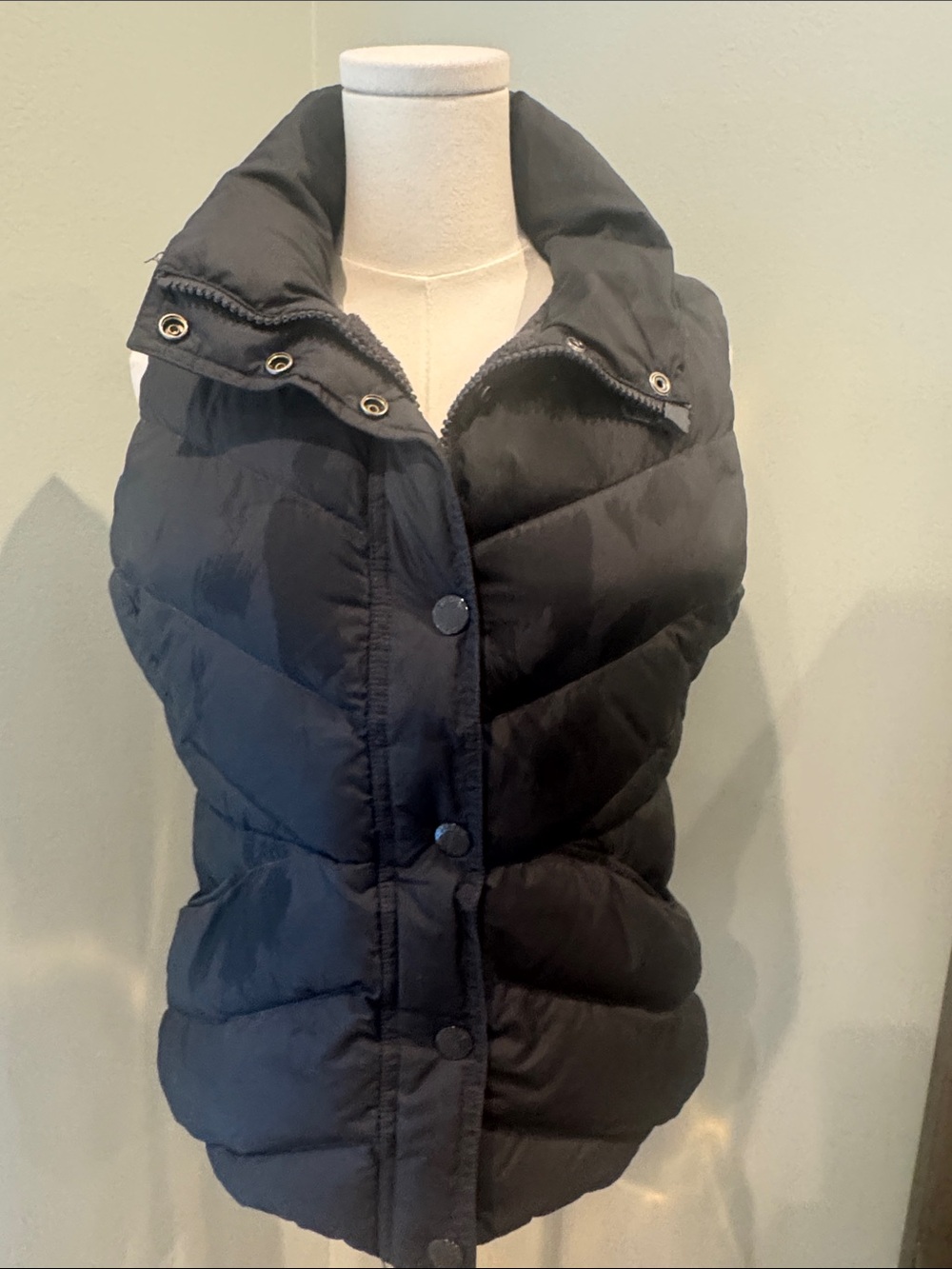 J. Crew Black Quilted Puffer Vest